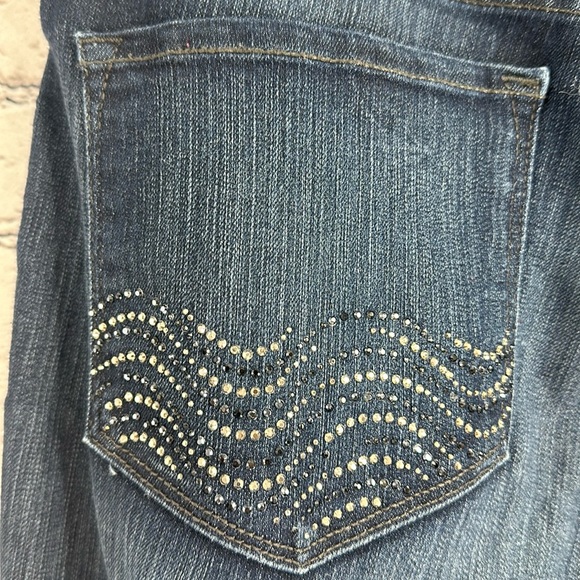 NYDJ Crystal Pocket Bootcut Contouring Denim Jeans 8/10 Dark Blue Wash EUC! - Picture 7 of 9
